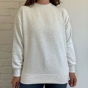 Athleta Forever Fleece Crewneck Sweater Heather Gray - Size XS